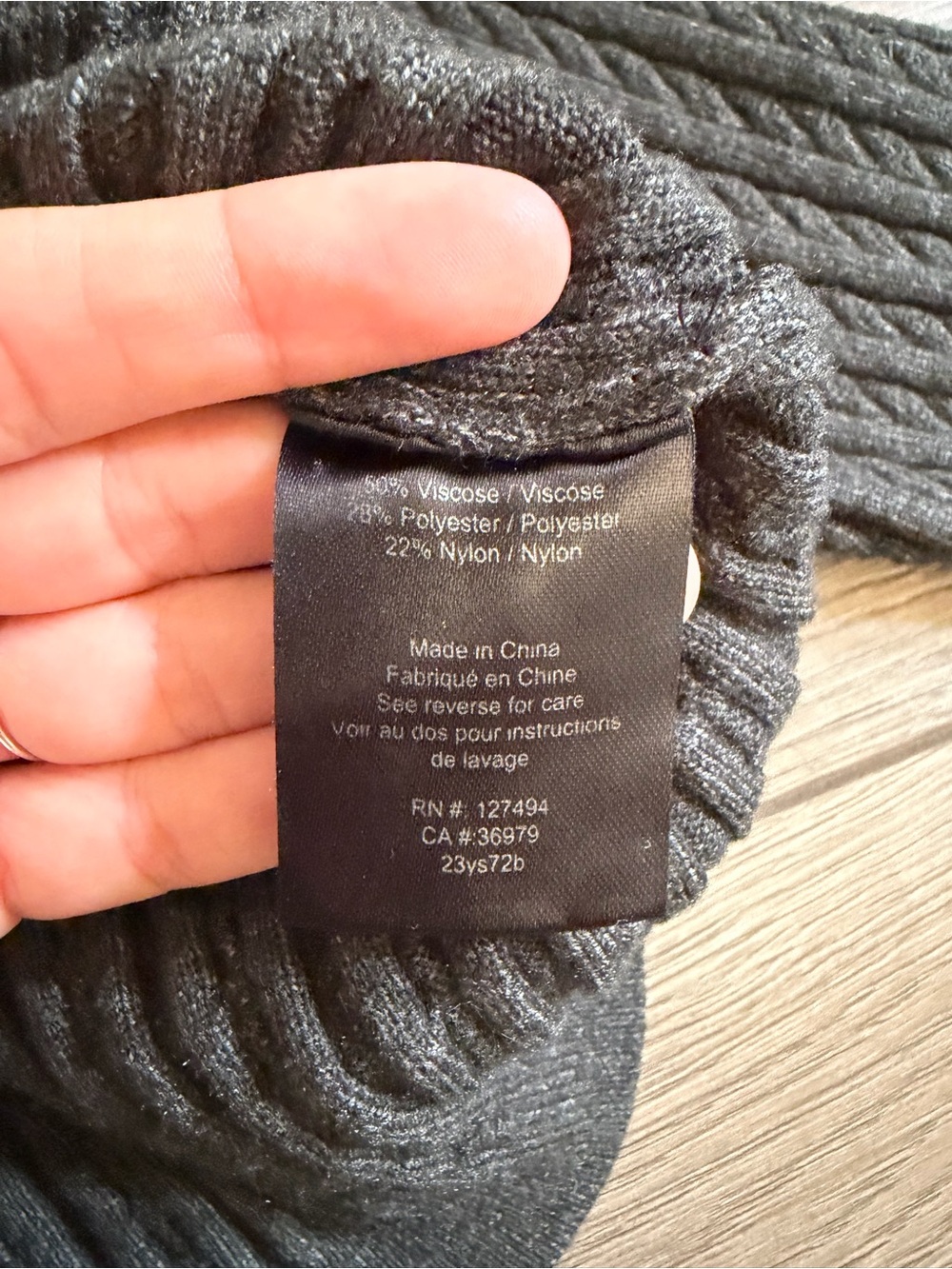 HEARTLOOM Charcoal Ribbed Knit Crop Sweater Size XS - Picture 6 of 6